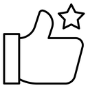 Customer Satisfaction Thumbs Up icon
