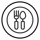Cutlery Black Outline icon