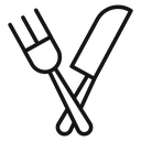 Cutlery Black Outline icon