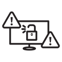 Cyber attack icon