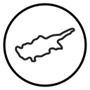 Cyprus map icon