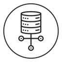 Data architecture line icon