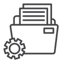 Data management Black Outline icon