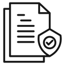 Data protection Black Outline icon