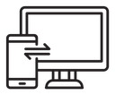 Data transfer PC to mobile icon
