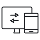Data transfer PC to mobile icon