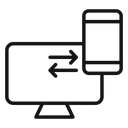 Data transfer PC to mobile icon
