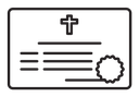 Death certificate icon