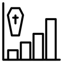 Death rate growth icon