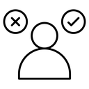 Decision Check Cross icon