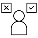 Decision Person Checkboxes icon