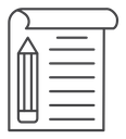 Declarations Black Outline icon