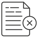 Delete document icon