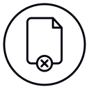Delete document 2 icon