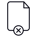 Delete document 2 icon