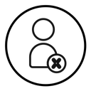 Delete user icon