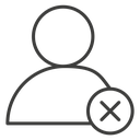 Delete user icon