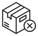 Delivery cancelled icon