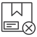 Delivery cancelled icon