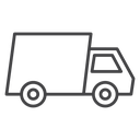 Delivery Cargo Van Black Outline icon