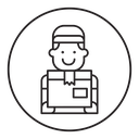 Delivery man icon