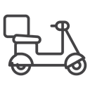 Delivery scooter icon