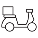 Delivery scooter icon
