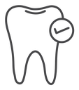 Dental care Black Outline icon