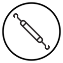 Dental pick Black Outline icon