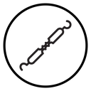 Dental pick Black Outline icon