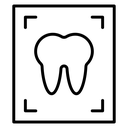 Dental X ray Black Outline icon