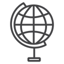 Desk Globe Stand Black Outline icon