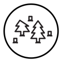 Destruction of forests icon