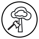 Destruction of forests icon