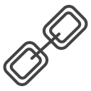 Diagonal Chain Link Black Outline icon