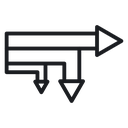 Diagram sankey 3 icon