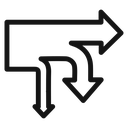 Diagram sankey 4 icon