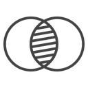 Diagram venn icon