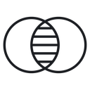 Diagram venn 3 icon