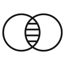 Diagram venn 4 icon