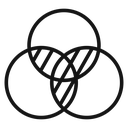 Diagram venn icon