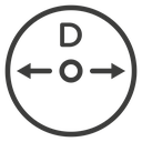 Diameter icon