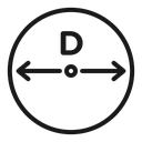 Diameter icon