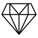 Diamond Black Outline icon