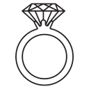 Diamond ring icon