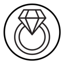 Diamond ring icon