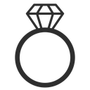 Diamond ring set icon