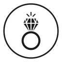 Diamond ring icon