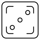 Dice three 3 icon