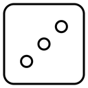 Dice three icon